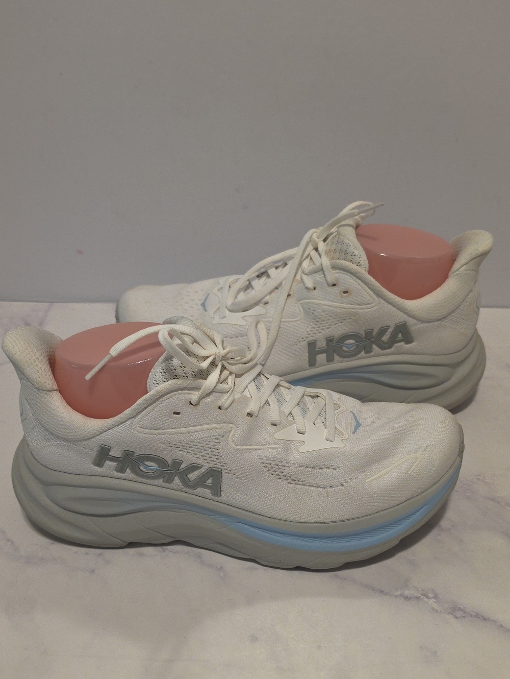 HOKA Clifton 10 White Running Shoes